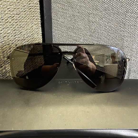 SAINT LAURENT - 99mm Aviator Sunglasses -NWOT - Picture 3 of 16